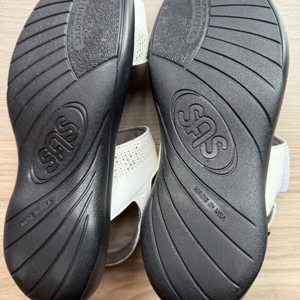 SAS Women's Nudu White Comfort Strap Sandals Size 7 - Picture 7 of 7